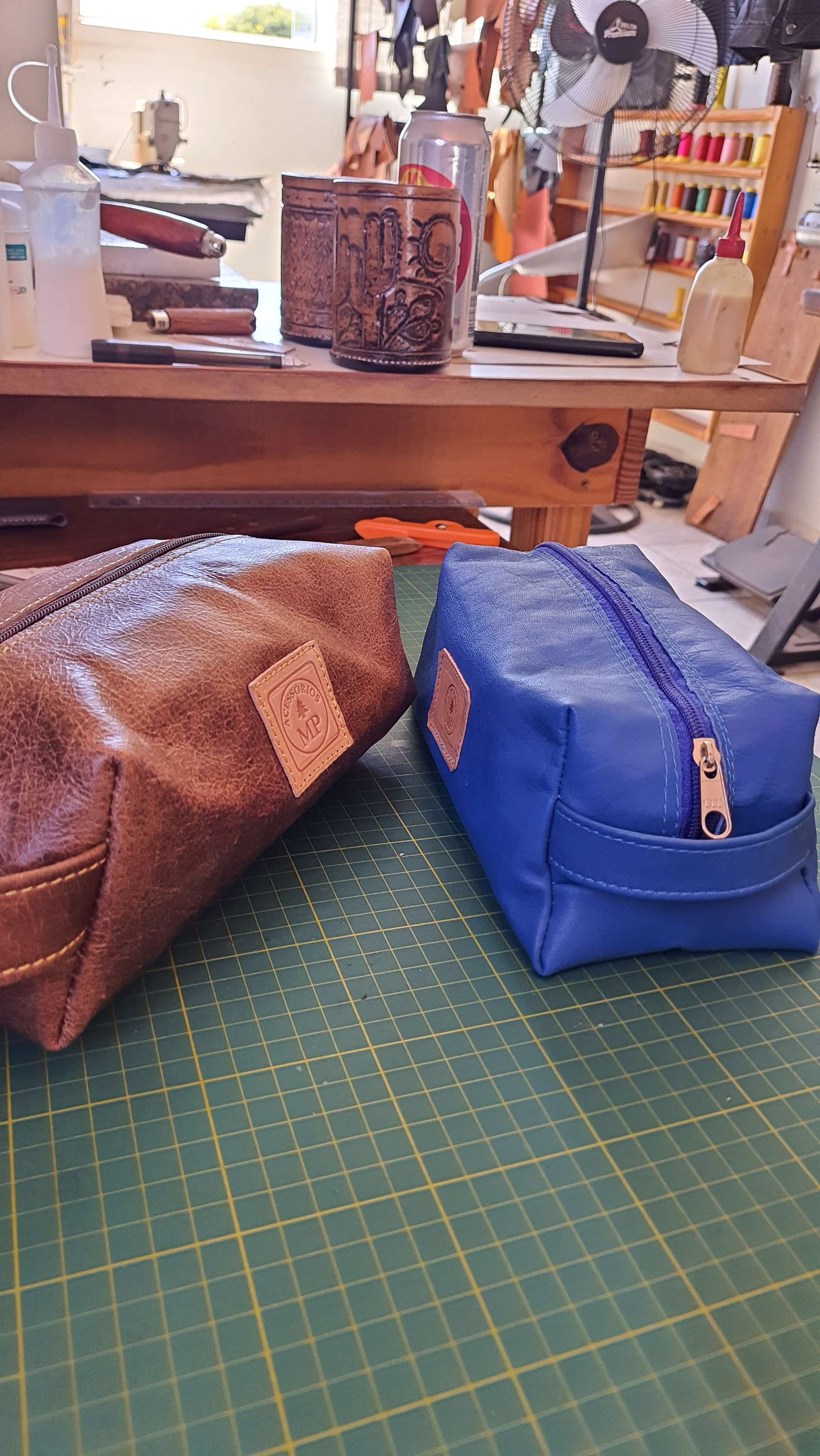 Miniatura: Necessaire em couro