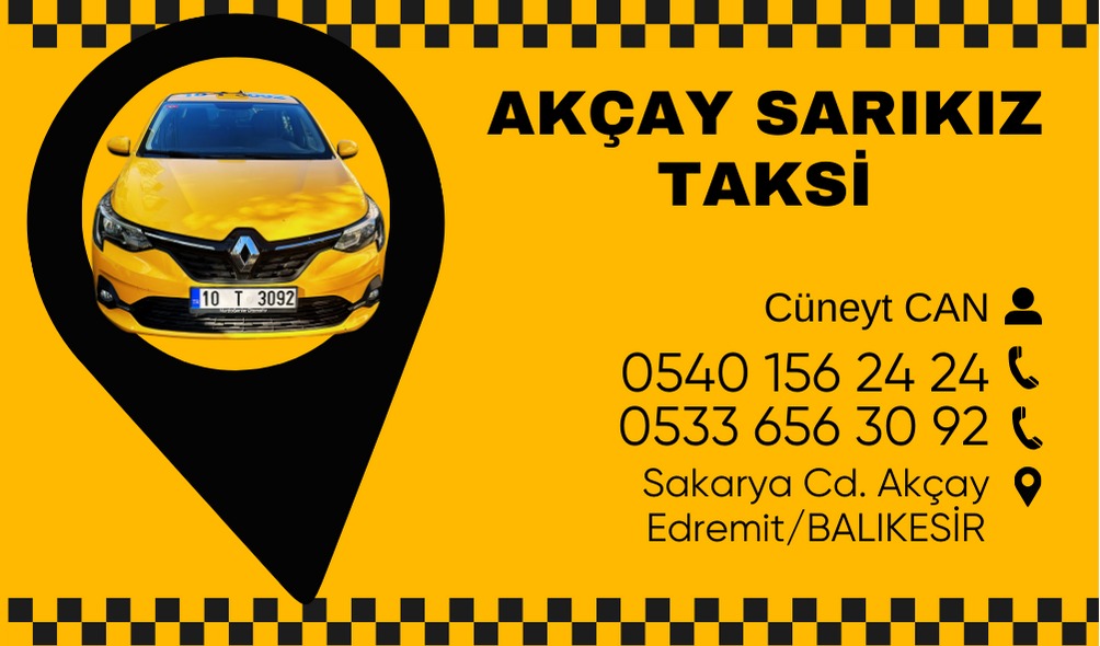 Yazarın fotoğrafı: Akçay taksi  sarıkız taksi