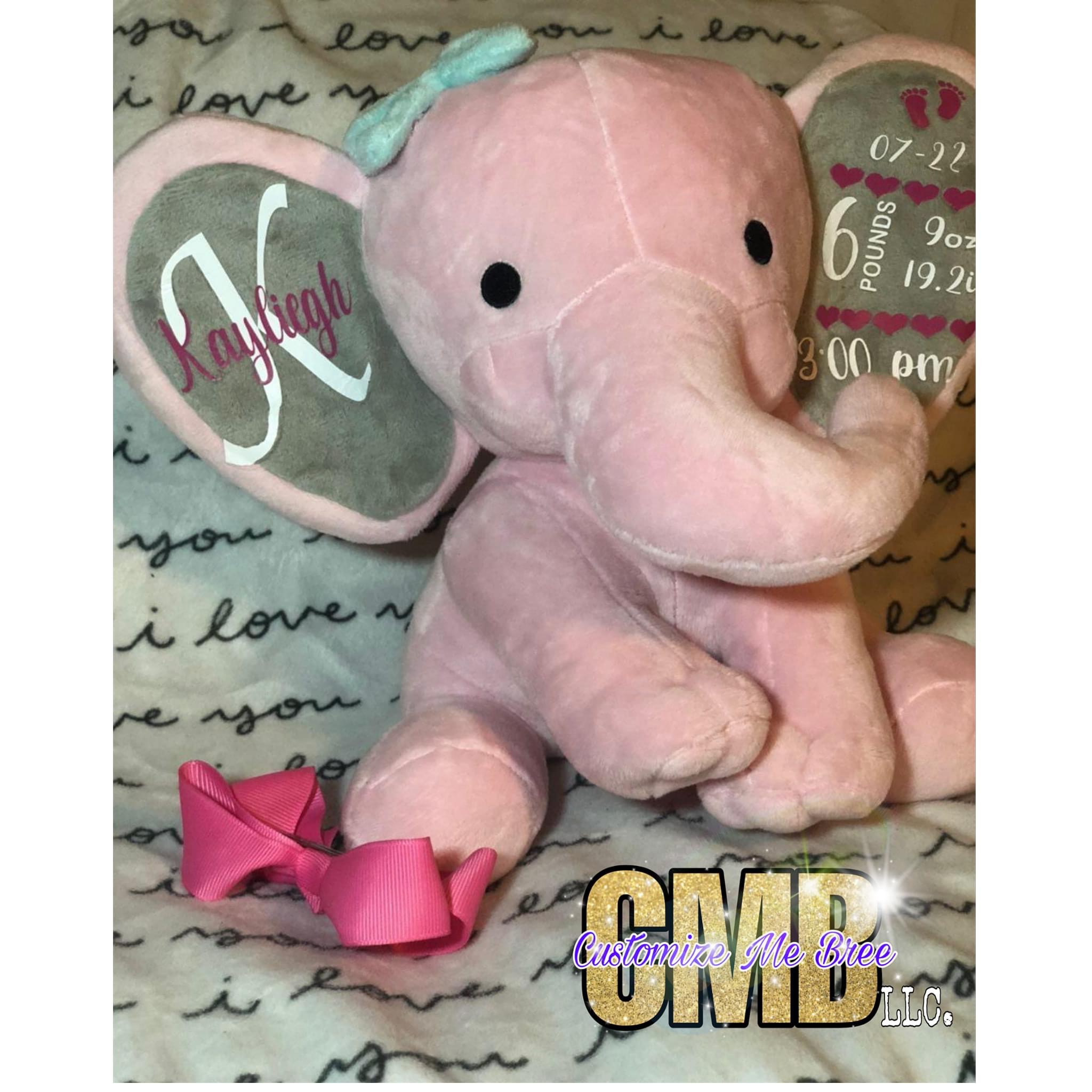 Thumbnail: Personalize Birth Stat Elephant 